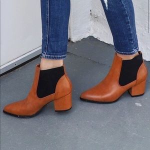 Brown Chelsea Ankle Booties